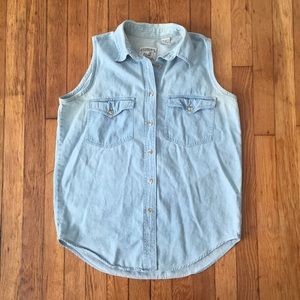 Sleeveless Denim Top